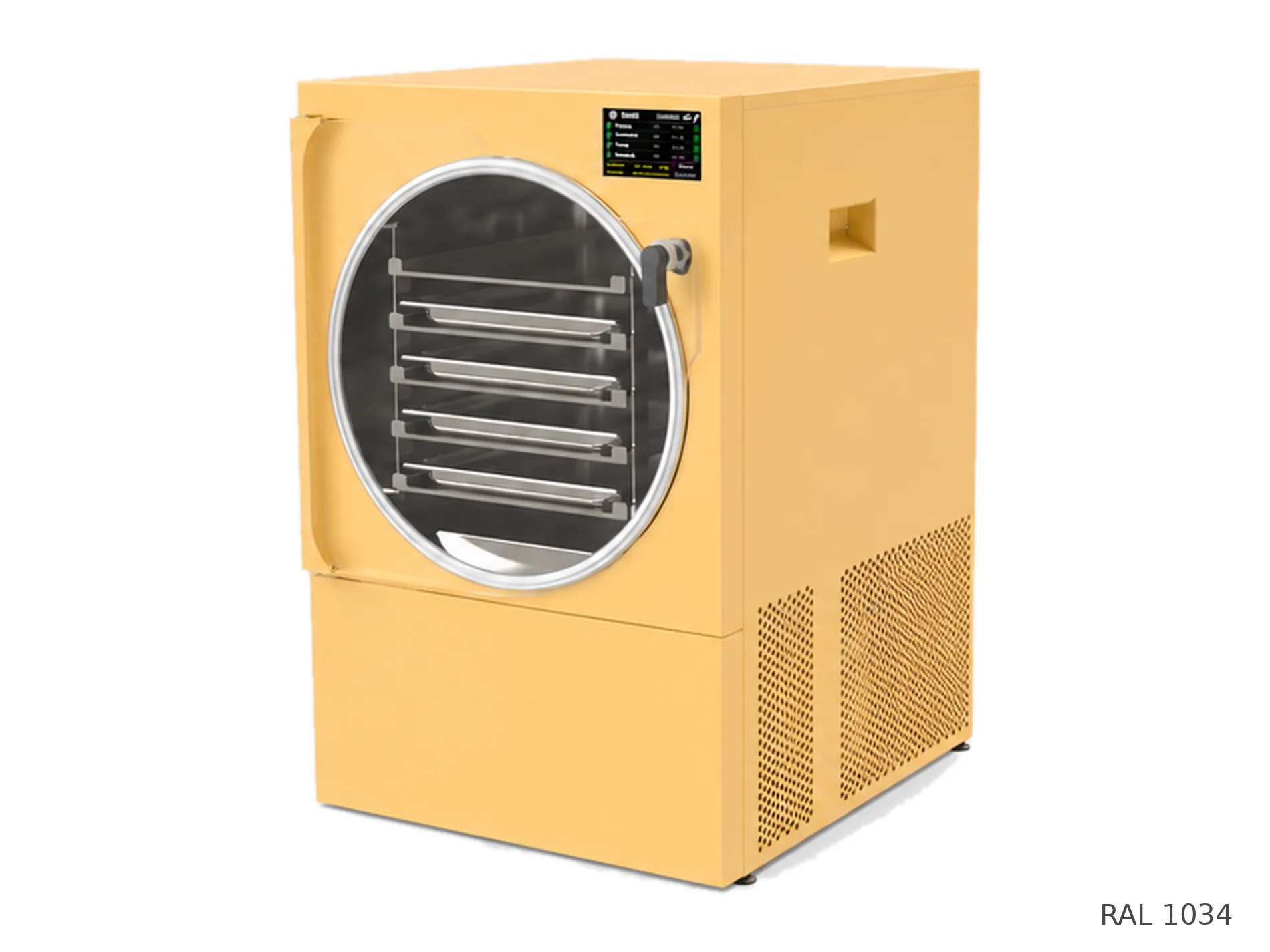 LEO-004 freeze dryer — RAL 1034 finish