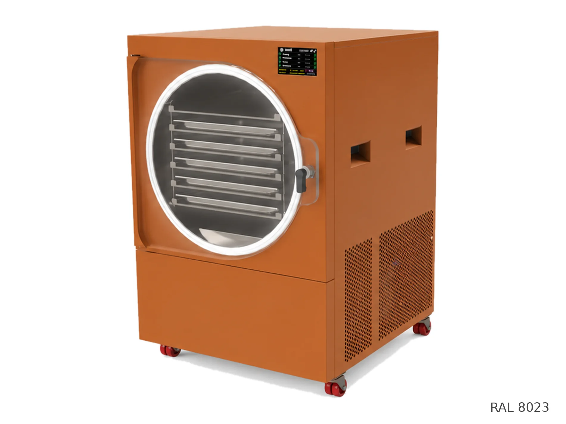 LEO-007 freeze dryer — RAL 8023 finish
