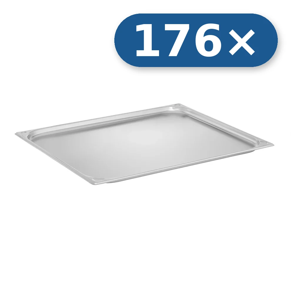 176× Stainless steel tray GN 2/1 20 mm for LEO-600